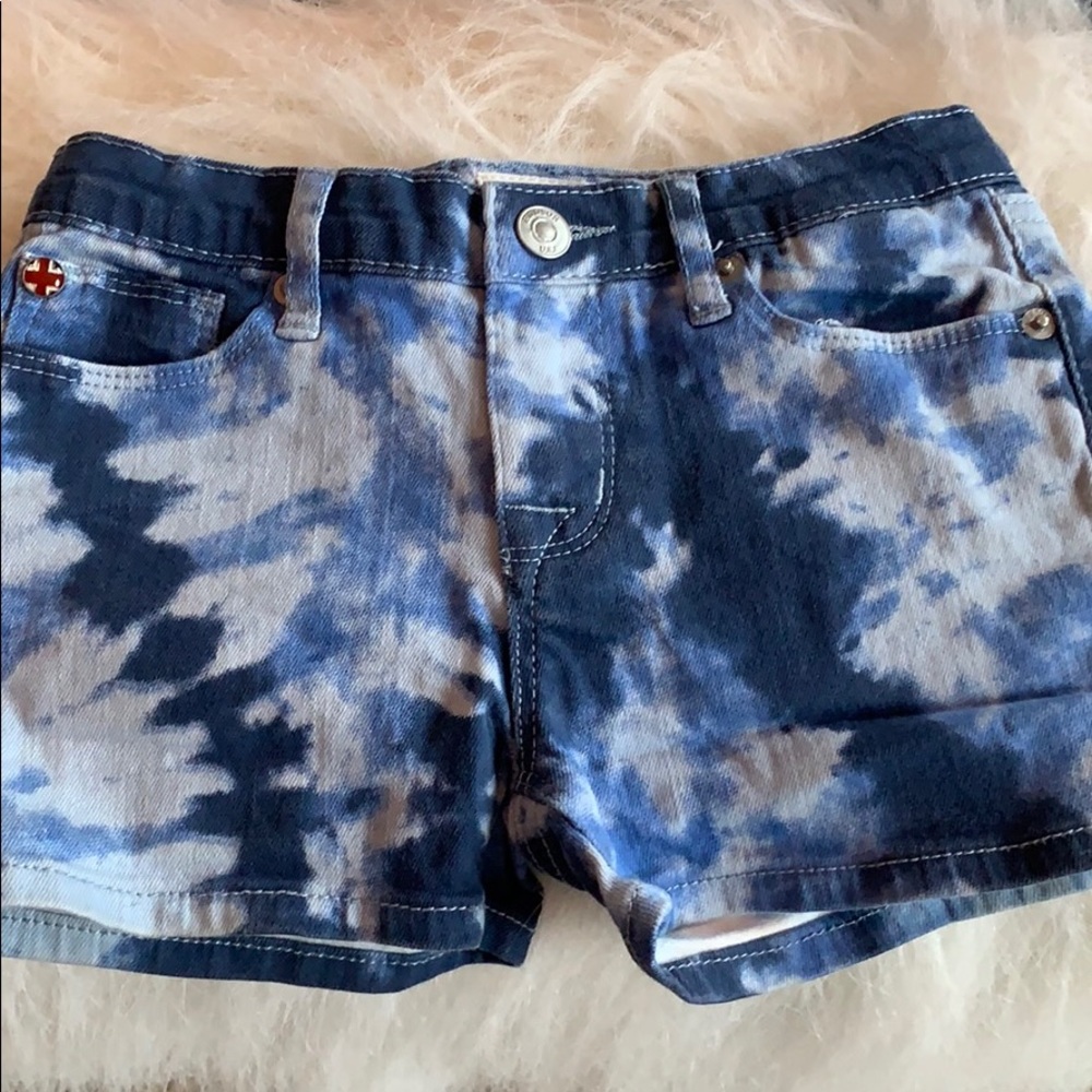 Girls Hudson jean shorts tie dye